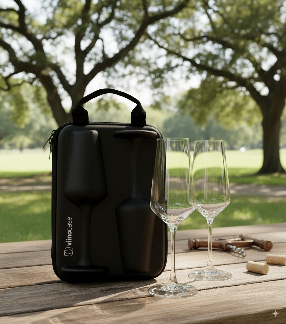 Viinocase (Sekt) – 2 Sektgläser to go im Case