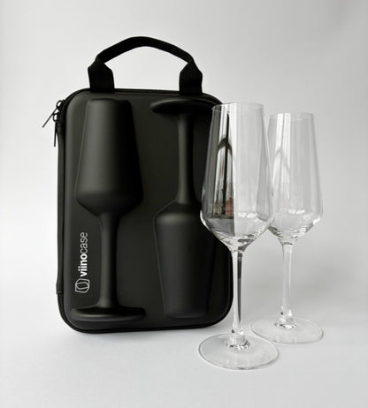 Viinocase (Sekt) – 2 Sektgläser to go im Case